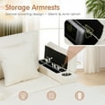 thumbnail image 4 of KINFFICT Accent Chair with Ottoman, Indoor Chaise Lounge with USB and Storage, Cozy Living Room Lounge Chair, Beige Chenille, 4 of 8