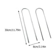 thumbnail image 3 of 4 Pcs Piquet de Tente en Forme de U Clou de Sol en Acier Outil de Fixation de Clou de Camping, 3 of 7