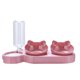 thumbnail image 1 of Methold Cuenco antiderrames especial para comida de perros con salida de agua con cuenco antiderrames dividido para comida para gatos, Suministros para gatos Rosa, 1 of 6
