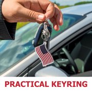 LOLIPPYY 6-Pack USA Flag Keychains, Lightweight Material, Ideal for Keys, Bags, and Accessories Decoration