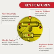 Dual Cavity 12-10 AWG Hanger/Ring Connector Mould -Corrosion, Automotive, Marine Applications