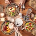 thumbnail image 5 of 80 Pcs Wood Grain Paper Plates Birthday Decorations Party Disposable Tableware for Lumberjack Camping Hunting Theme Party Supplies, Serves 40 Guests, 5 of 6