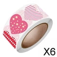 thumbnail image 1 of 6x Rollo de Pegatinas Adhesivas de Corazón de 500 Piezas, Calcomanías para El Día de San Valentín, Etiquetas de Amor para álbumes de Recortes, Fiestas 6 piezas, 1 of 10