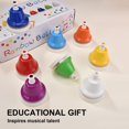 thumbnail image 3 of HILAZA Desk Bells for Kids, 8 Note Diatonic Hand Bells, Rainbow Music Handbells Table Bell Musical Percussion Instrument, 3 of 7