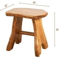 thumbnail image 2 of Natural Shape Tree Stump Stool Solid Wood Cedar Root End Table Rustic  Stand Live Edge Coffee Table 15"x12"x15" Vintage Side Table Living Room Bedroom Accent Outdoor Garden Foot Stool, 2 of 8
