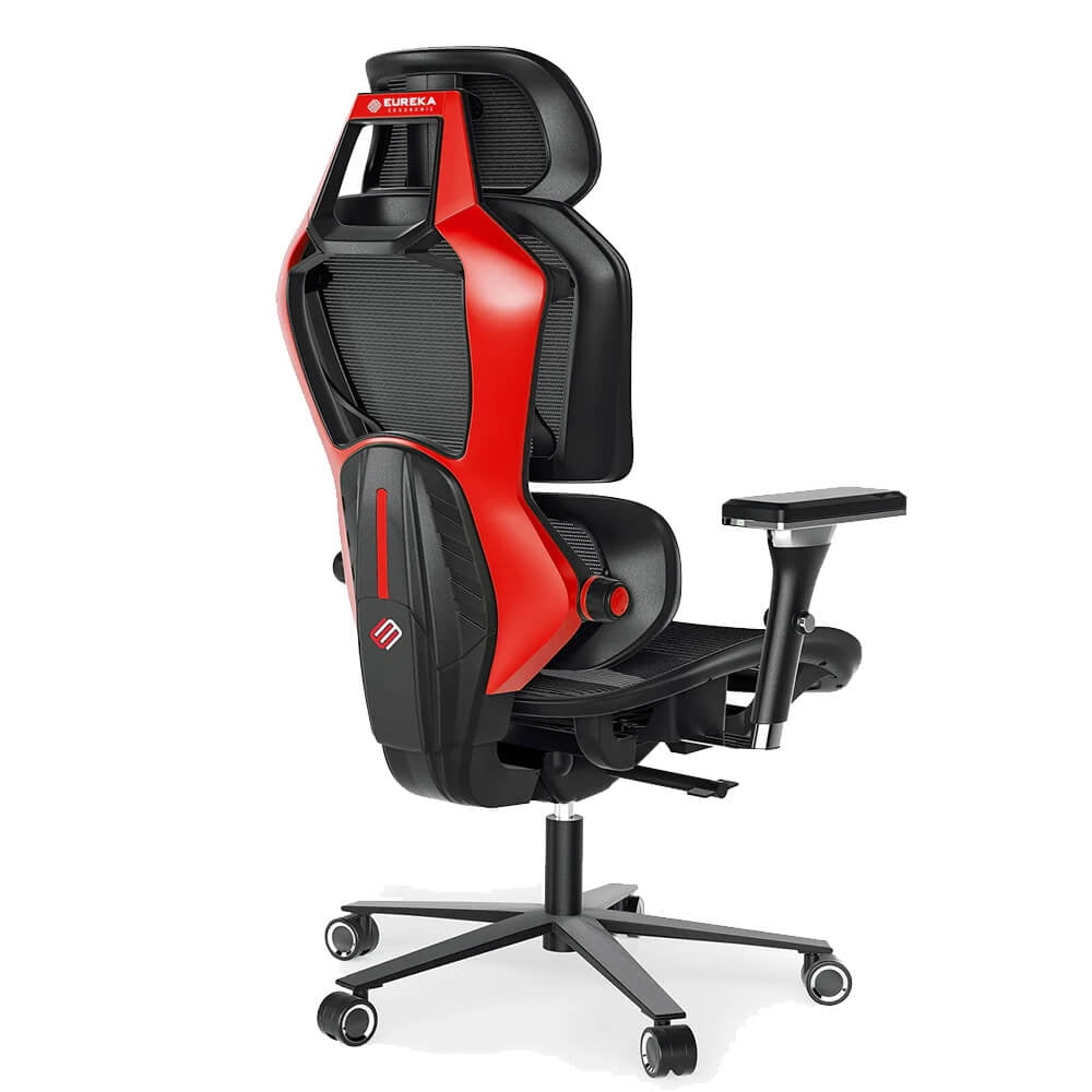 Eureka Ergonomic ERKGC05R Typhon Hybrid Ergonomic Gaming Chair - Red