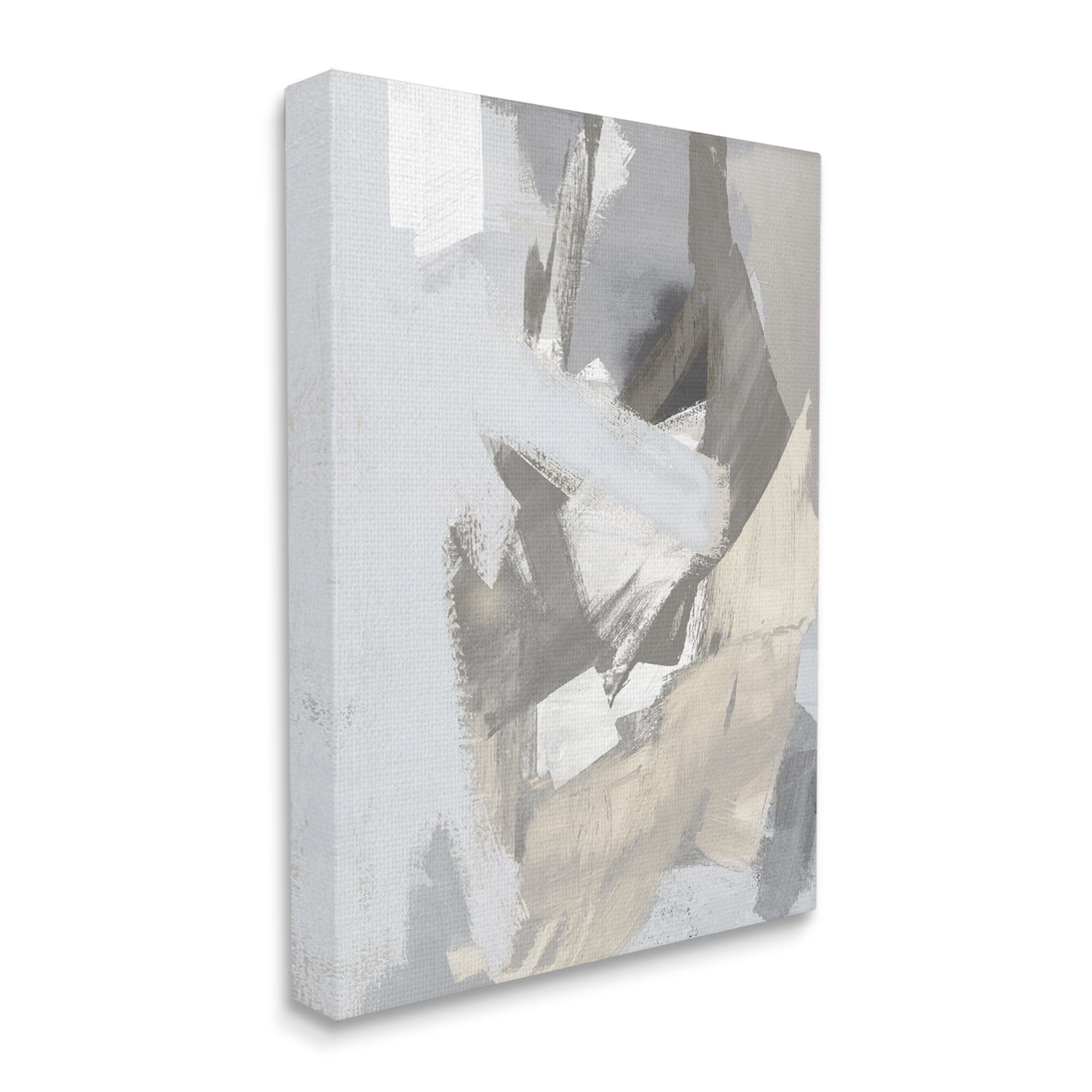 Stupell Industries Chaotic Grey Abstraction Abstract Painting Gallery Wrapped Canvas Art Print Wall Art, 30 x 40