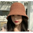thumbnail image 3 of CoCopeaunts Straw Hat for Women Wide Brim Summer Folable Sun Hats Bucket Hat Outdoor Breathable Hollow Beach Hat, 3 of 8