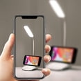 thumbnail image 4 of Lámpara de escritorio LED regulable, lámpara de noche con sensor táctil, luz de juego flexible con carga USB y soporte para teléfono giratorio de 360 ​​grados, 4 of 4
