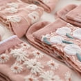 thumbnail image 4 of Women Vintage Pink Floral Patterned Cute Ruffle Cotton Ankle Socks 5 Pairs, 4 of 8