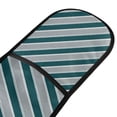thumbnail image 4 of Yayeee Double Oven Mitt Kitchen Heat Resistant Baking 35" x7" Quilted Cotton Glove, Green Stripes Pattern, 4 of 6