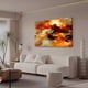 thumbnail image 3 of Póster de lienzo abstracto con diseño de flujo naranja para pared, decoración de dormitorio, paisaje deportivo, decoración de oficina, regalo, estilo marco, 16 x 24 pulgadas (40 x 60 cm), 3 of 8