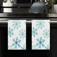 thumbnail image 2 of Eveokoki Christmas Kitchen Towels Set of 2,Frozen Winter Snow Dish Towels 16x24 Inch Drying Dishcloth,Farmhouse Winter Home Decoration, 2 of 4