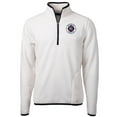 thumbnail image 2 of Men's Cutter & Buck White New England Revolution Cascade Eco Fleece Quarter-Zip Jacket, 2 of 3