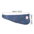 thumbnail image 2 of 1 Pc Women Soft Flowers Hair Towel for Bathroom Vacation Business Travel Blue Coral Velvet, 2 of 3
