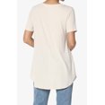 thumbnail image 2 of TheMogan Women's PLUS Basic Crew Neck Round Hem Short Sleeve Draped Jersey Tee, 2 of 6
