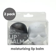 Rebels Refinery Natural Mint and Vanilla Skull Lip Balm, 2 pack