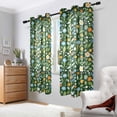 thumbnail image 2 of Yayeee Window Curtains Set of 2 for Living Room Light Filtering 63"x52", Flourish Flowers Pattern, 2 of 7