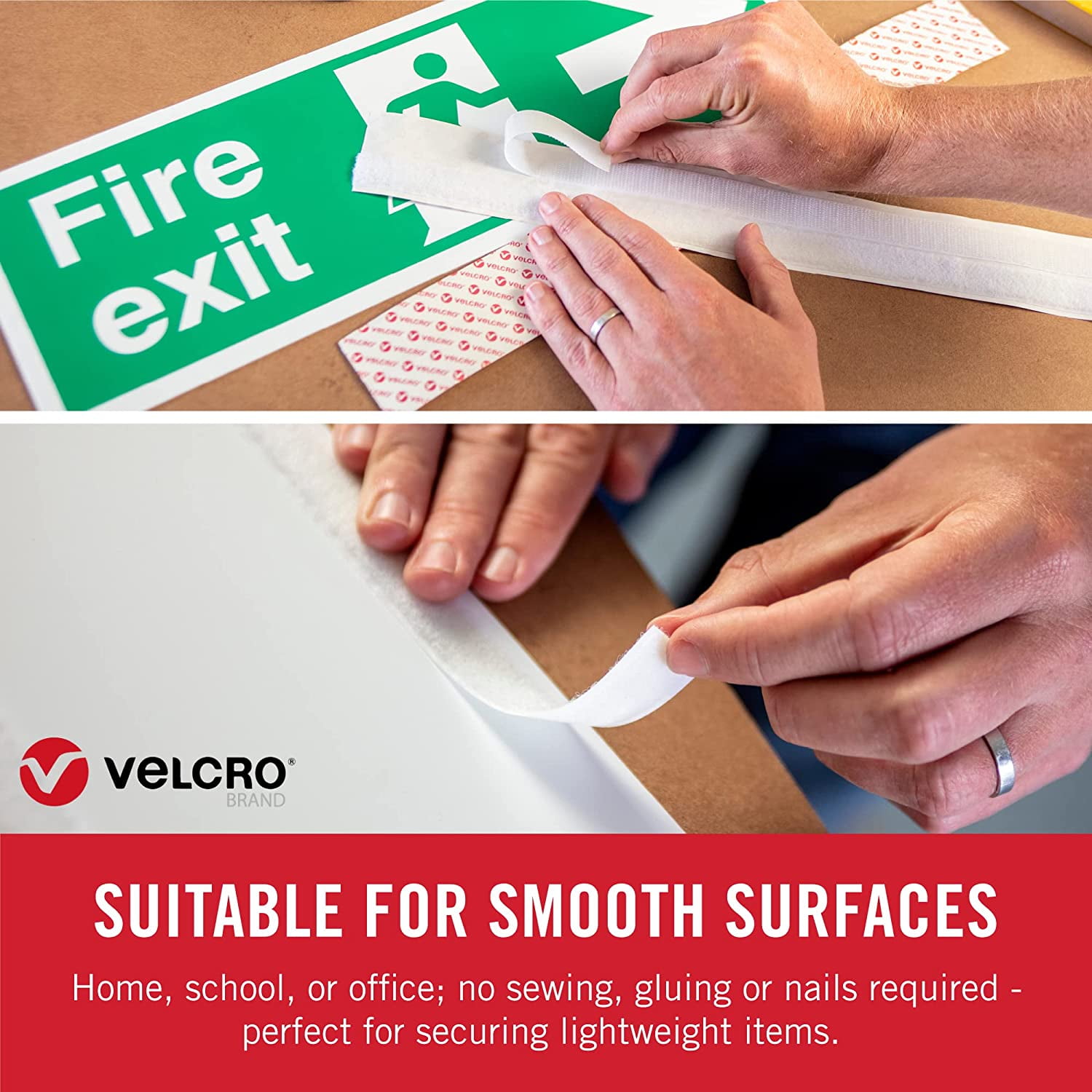 VELCRO Brand - Sticky Back Hook and Loop Fasteners – Peel and Stick  Permanent Adhesive Tape Keeps Classrooms, Home, and Offices Organized –  Cut-to-Length