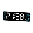 thumbnail image 2 of Reloj despertador digital, pantalla LED,  degreeC/ degreeF, temperatura electrónica de 12/24 horas y Azul, 2 of 9