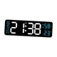 thumbnail image 2 of Reloj despertador digital con pantalla LED y función de memoria, 12/24 h, temperatura, humedad y semana. Azul, 2 of 9