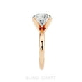 thumbnail image 3 of Bling Craft Solitaire Moissanite Engagement Ring for Women 14K Rose Gold Plated 2.5CT 8.7MM Round Cut D Color VVS1 Clarity 925 Sterling Silver Wedding Promise Rings Size 5, 3 of 6