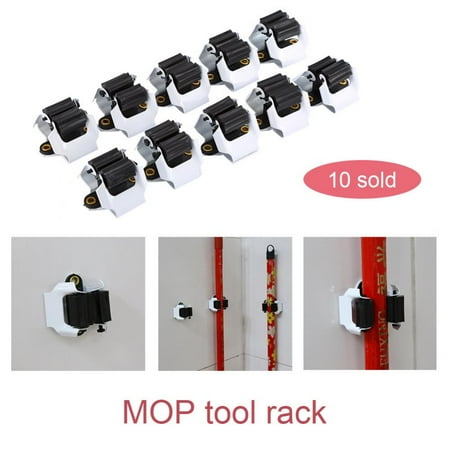 

10PCS Wall Mounted Mop Brush Broom Holder Hanger Organizer Storage Kitchen Tool Wall Mounted Mop Brush Broom Holder Hanger