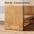 thumbnail image 4 of Satifur 60 Inch Wooden Console Table, Narrow Sofa Table Behind Couch with 2 Storage Drawers & 1.38" Thickened Tabletop, Long Entryway Table for Living Room Hallway, Natural Oak, 4 of 8
