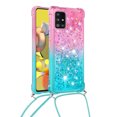 thumbnail image 2 of Funda para Samsung Galaxy A51 5G Brillantina Líquida Divertida Reluciente y con Cristales en Movimiento Cuerpo Cruzado con Cordón Ajustable, 2 of 5
