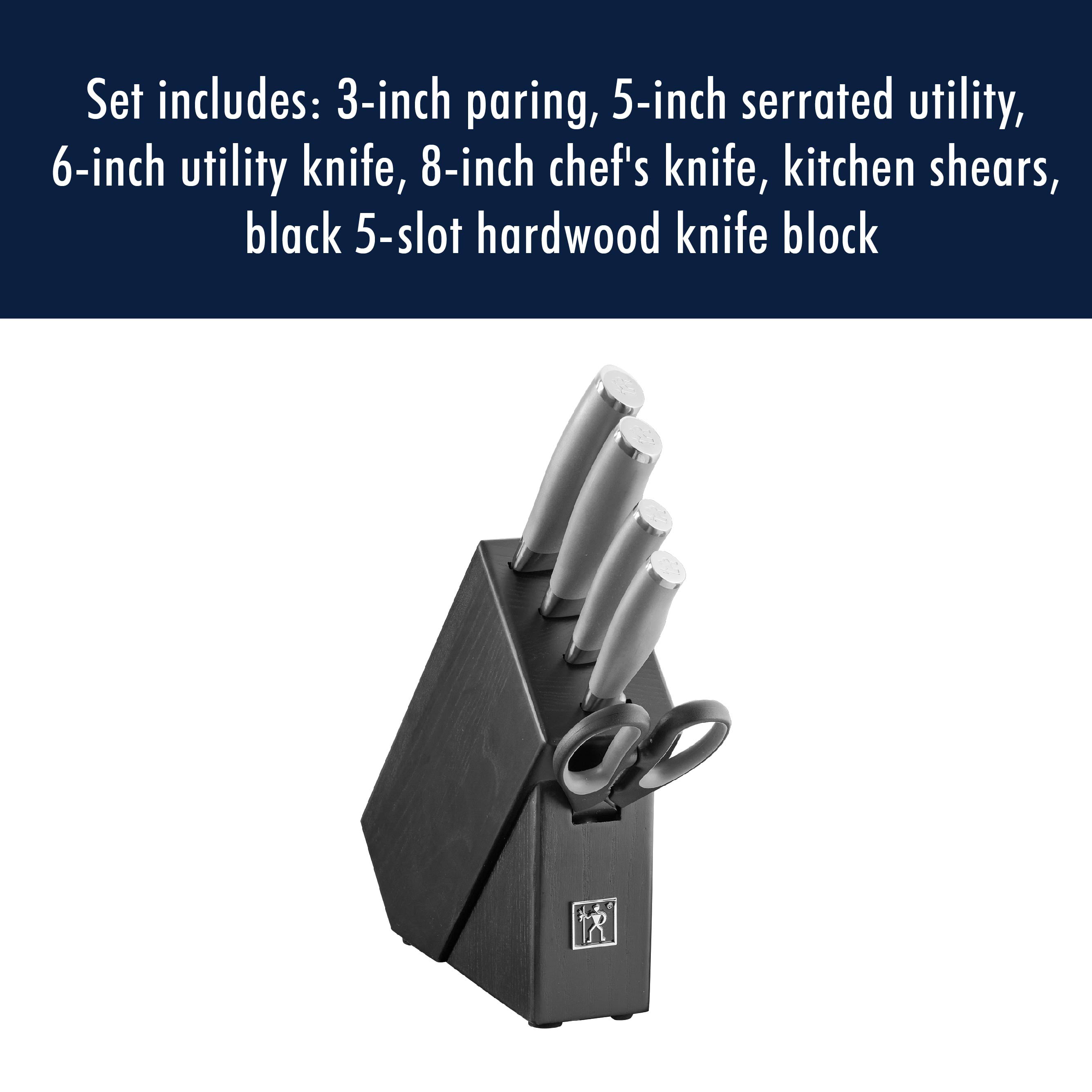Henckels Modernist 6-pc, Studio Knife Block Set , black matte