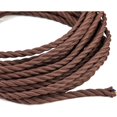 thumbnail image 2 of 10 Meters 3-Conductor Brown Braided Electrical Cable Vintage Antique Fabric Covered Fabric Twisted Electrical Wire for DIY Industrial Ceiling Lamp 1pc Br, 2 of 5
