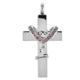 thumbnail image 4 of Jesús Cruz Pequeño grande doble crucifijo cineraria cineraria cineraria Charms Memorial Ash Holder abuela, 4 of 9