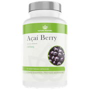 Nature Restore Organic Acai Berry Supplement, Freeze Dried, 90 Vegan Capsules, Non GMO, Gluten Free, Antioxidant, Polyphenols