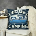 thumbnail image 2 of Camping Theme Pillow Covers , Cartoon Car Throw Pillow Covers With Fireworks for Bed Sofa, Botanical Pine Tree Cushion Covers, Farmhouse Wooden Grain Decorative Square Pillow Cases, 2 of 5