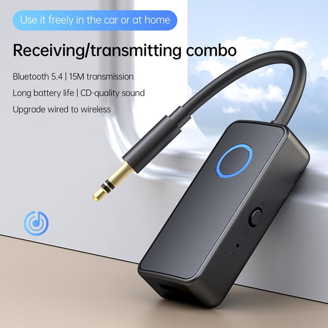 Bluetooth 5.4 Receiver Transmitter 2-in-1 3.5mm Wireless Audio Adapter