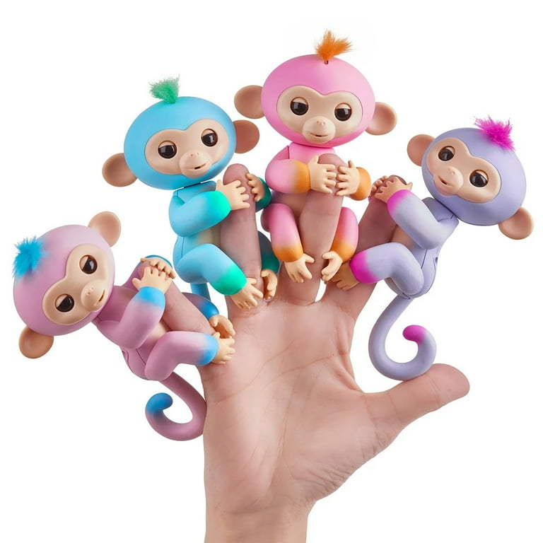 WowWee Fingerlings Interactive Baby Monkey Toy Two Tone Colored