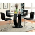 thumbnail image 3 of Furniture of America Janus Round Glass Top Counter Dining Table, Black, 3 of 6