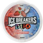 ICE BREAKERS Duo Sugar Free Mints, Strawberry, 1.3 Ounce, Pack of 8