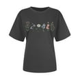 thumbnail image 3 of Cqxid525 Short Sleeve Tops For Women Womens Graphic T Shirt Vintage Floral Shirt Flower Tee Fall Shirts Gray Xl Loose Tees, 3 of 4