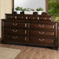 thumbnail image 2 of Furniture of America Damien Adult Transitional 10-Drawer Dresser, Brown Cherry, 2 of 5