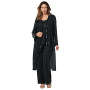 Roaman's Women's Plus Size Plus Size Beaded Tunic & Pant Set