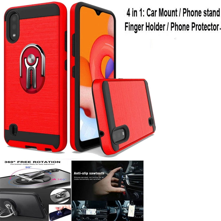 Phone Case For Verizon Samsung Galaxy A01 Car Mount A015m Shock Absorbing Brush Dual Layered Cover Slim Red 3in1 Ring Com Wireless Accessories Phone Case For Verizon Samsung Galaxy A01 Car Mount A015m Shock Absorbing Brush Dual Layered Cover Slim Red 3in1 Ring Size 5 7, Does Samsung Ao1 Have Screen Mirroring