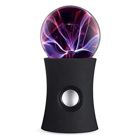 Plasma Ball Wireless Bluetooth Speaker Rave Light Up Pulsating Stereo Party Music Streaming Device Portable Desktop Nightstand Entertainment Rhythm Interactive Light Show w/HD Sound (Best Device To Stream Music)