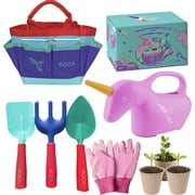 Kids Gardening Tools with Kids Gardening Gloves and Unicorn Toy Watering Can- Unicorn Garden Hand Tools for Girls – Gardening Tools for Kids - Cute Unicorn Garden Tools for Kids