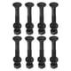 thumbnail image 1 of Kit de tornillos de carro M10 x 70mm, juego de 12 tornillos de carro incluye arandelas y tuercas - Acero al carbono con óxido negro, 1 of 6