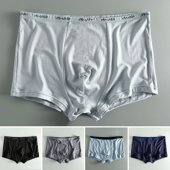 zeranth Men Japanese Style Modal Shorts Briefs Mid-rise Elastic Waistband Patchwork Color U-convex Underwear Moisture-Absorbent Panties