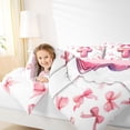 thumbnail image 3 of Erosebridal Personalized Initial T Queen Comforter Set 3pcs for Girls Kids,Teens Cute Ribbon Bow Tie Bedding Comforter Set,Pink Reversible,Ultra Soft Home Decor, 3 of 6