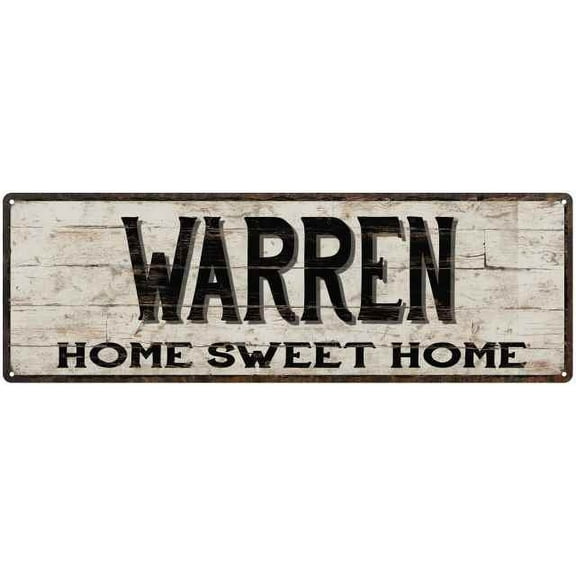 WARREN Rustic Home Sweet Home Sign Gift 6x18 Metal Decor 106180084166
