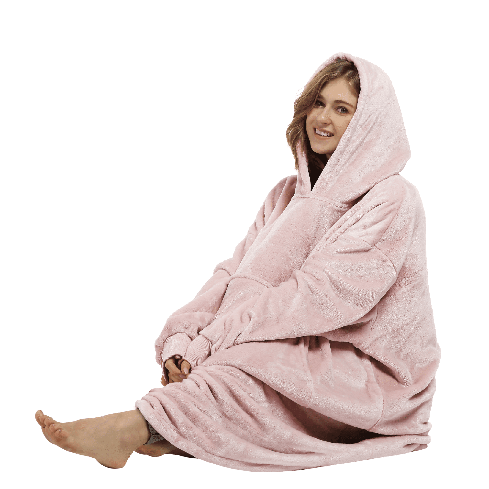 Catalonia Full Body Oversized Blanket Hoodie Sweatshirt, Extra Long Wearable Fleece Pullover, Gift for Adult Men Women Wife Girlfriend