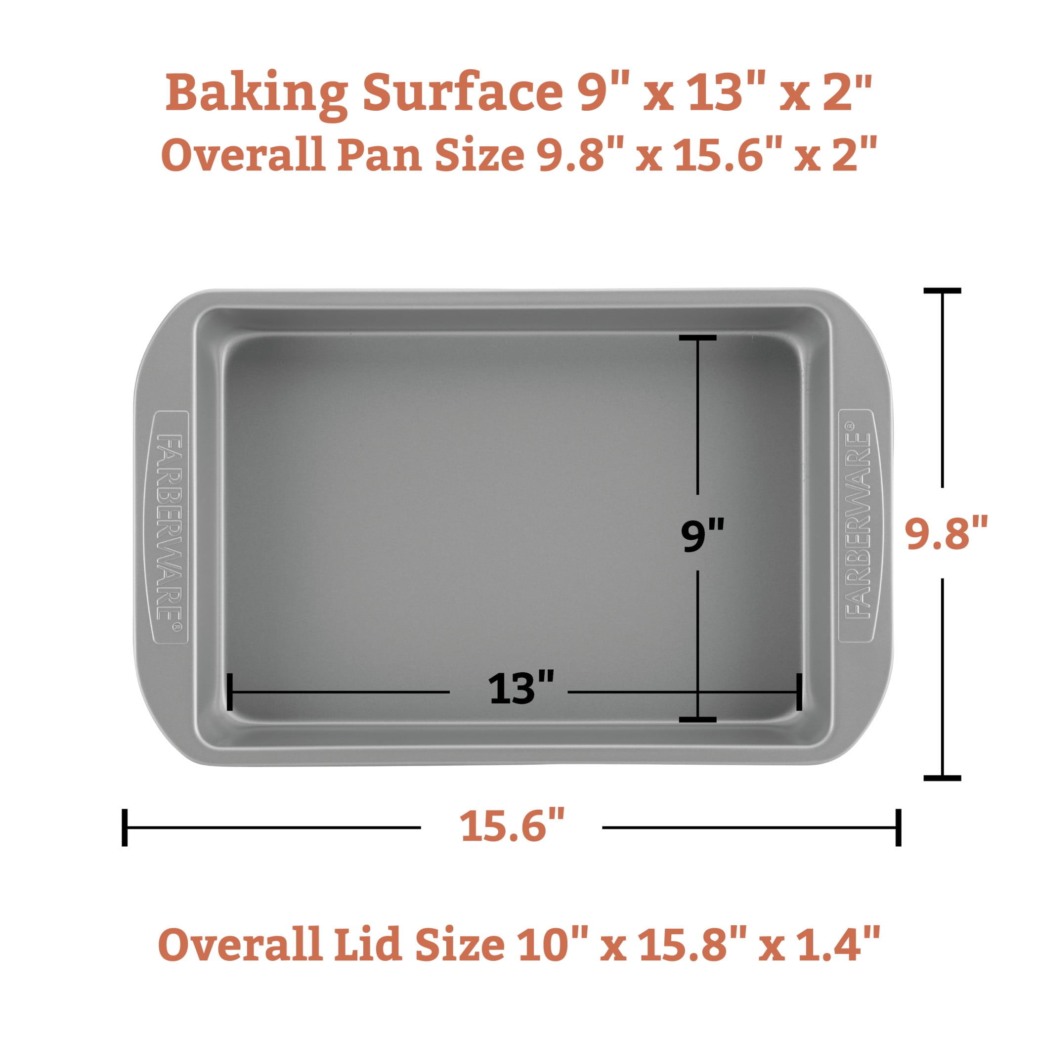 Farberware 9X13 Non-Stick Cake Pan with Lid